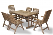 SET OF 2 5-SEATER K2018, 4 3-SEATER K2018 WITH TABLE IN PHOIVOS OR WALNUT