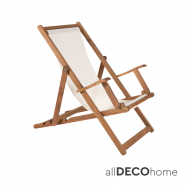 BEACH CHAISE LONGUE WITH ARMS