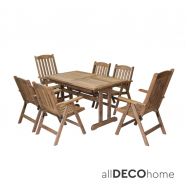 SET OF 2 5-SEATER K2018, 4 3-SEATER K2018 WITH TABLE IN PHOIVOS OR WALNUT