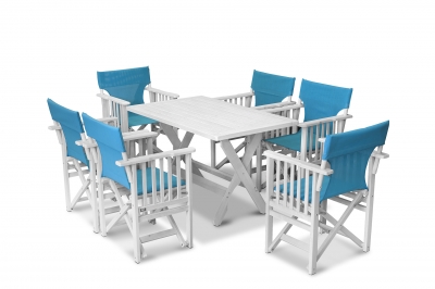 SET K9001 WITH FOLDING TABLE 1.20 WHITE FRAME