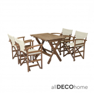 SET 4 K3001 WITH FOLDING TABLE 120X70 WITHOUT FRAME WALNUT