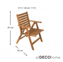  FOLD UP ARMCHAIR | 3 POSITIONS 