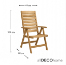  FOLD UP ARMCHAIR | 5 POSITIONS 