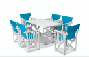  SET K9001 WITH FOLDING TABLE 1.20 WHITE FRAME 