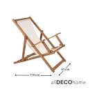  BEACH CHAISE LONGUE WITH ARMS 